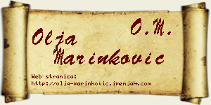 Olja Marinković vizit kartica